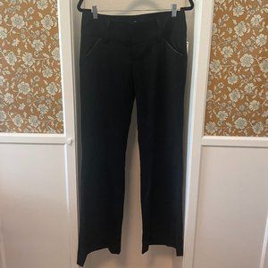 NWT alice + olivia Mid-rise Trousers with Leather Details SZ 8